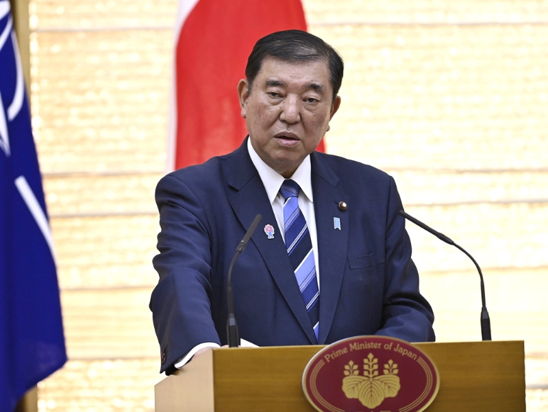 日本首相石破茂。美聯社