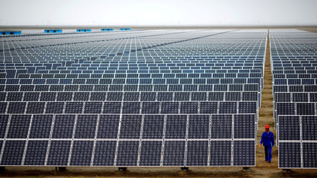 美國針對由中國工廠生產的太陽能電池與電池板。路透社