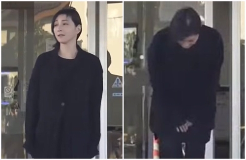 廣末涼子16日獲釋，神情相當憔悴并鞠躬道歉。