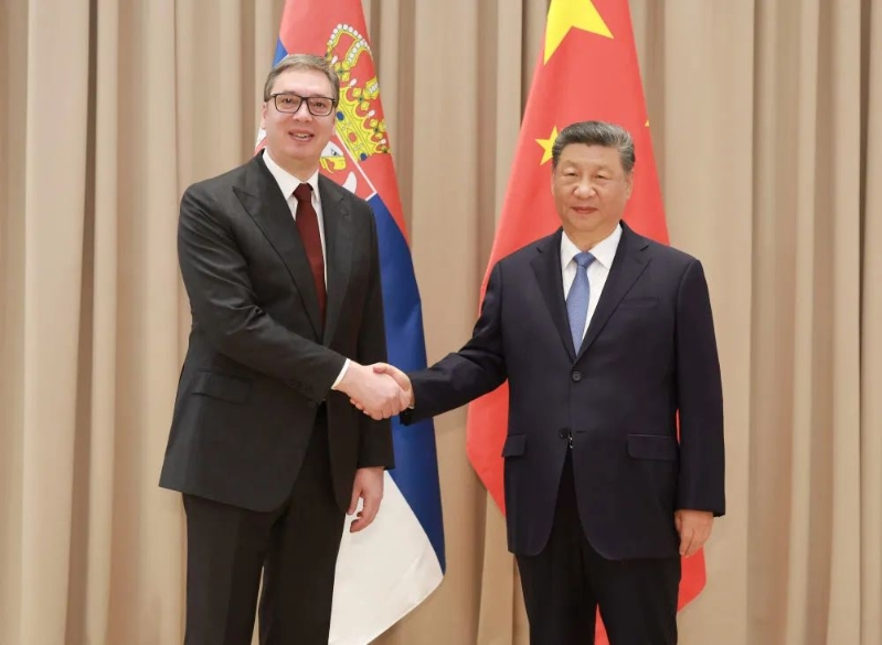 習近平主席會見塞爾維亞總統武契奇。