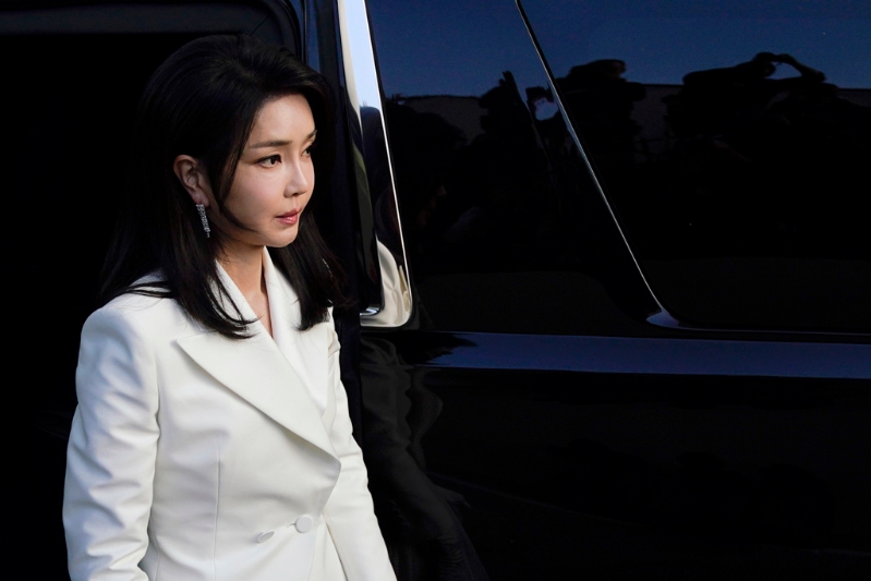 韓國第一夫人金建希。美聯社