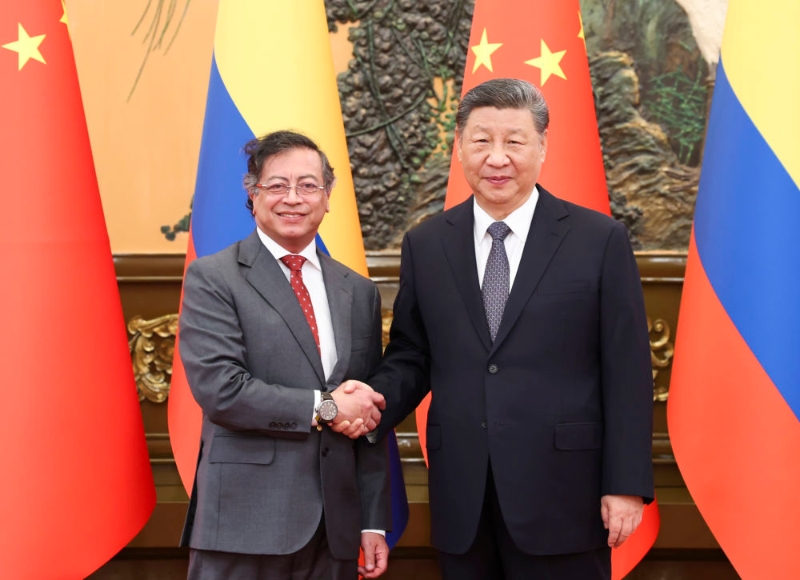 習近平在北京會見哥倫比亞總統佩特羅