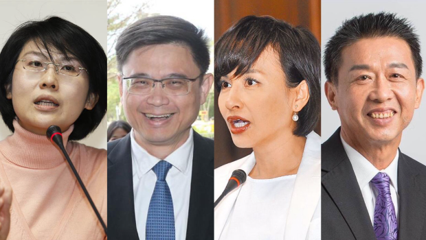 左起為民進黨“立委”林岱樺、賴瑞隆、邱議瑩、許智杰。