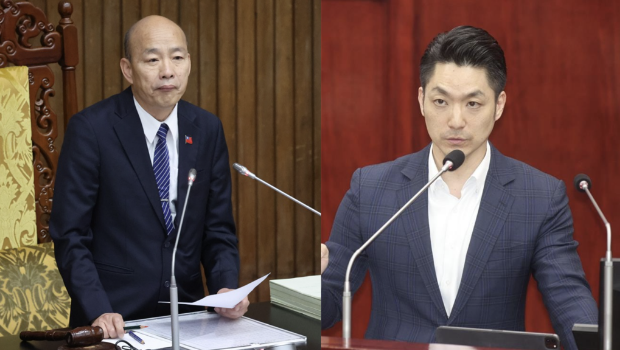 “立法院長”韓國瑜（左）、臺北市長蔣萬安（右）