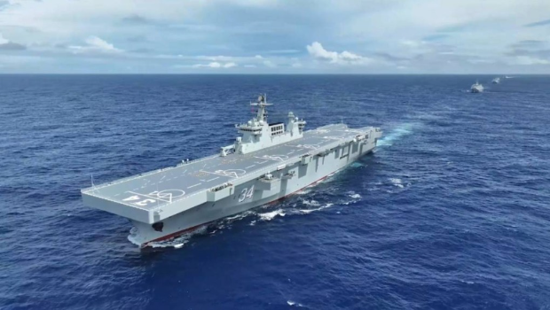 “湖北艦”近日赴南海訓練。