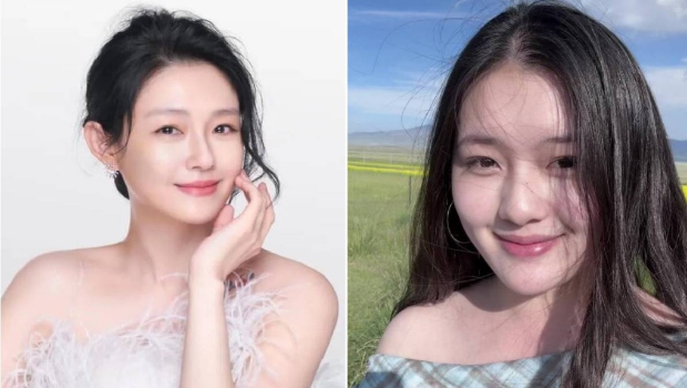 重慶女大學生因外貌神似大S(左)，在網上爆紅