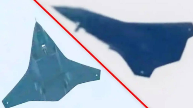 網上流傳解放軍第三款第六代先進戰機的試飛圖片。