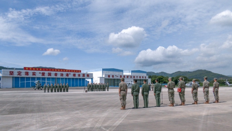 解放軍駐港部隊于8月22日組織第28次建制單位輪換。