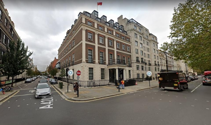 中國目前位于倫敦西敏市的大使館。
