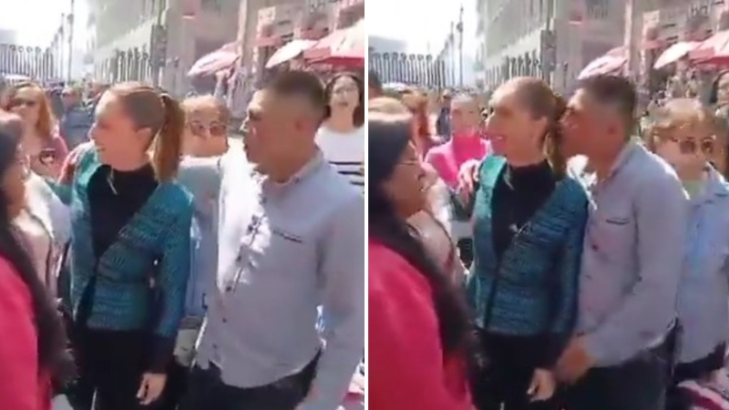 墨西哥女總統當街遭性騷擾。